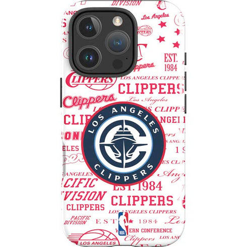 NBA Los Angeles Clippers Blast Logos iPhone 16 Pro Max Impact Case
